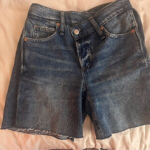 Free People Long Denim Shorts